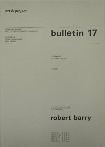 Art & Project Bulletin 17