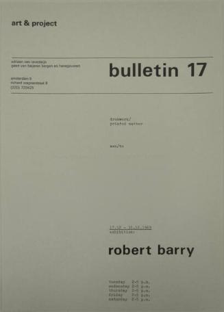 Art & Project Bulletin 17