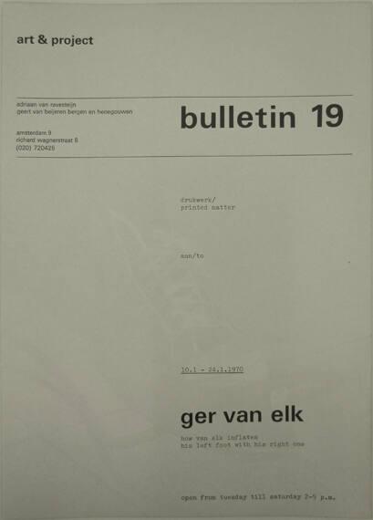 Art & Project Bulletin 19