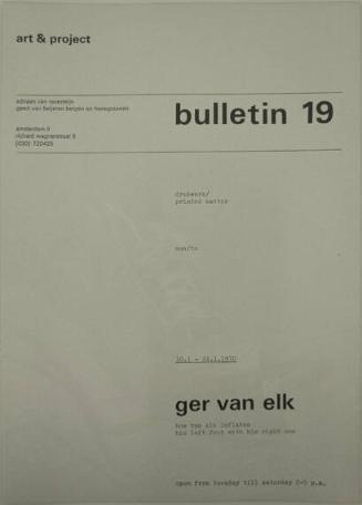 Art & Project Bulletin 19