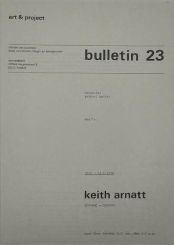 Art & Project Bulletin 23