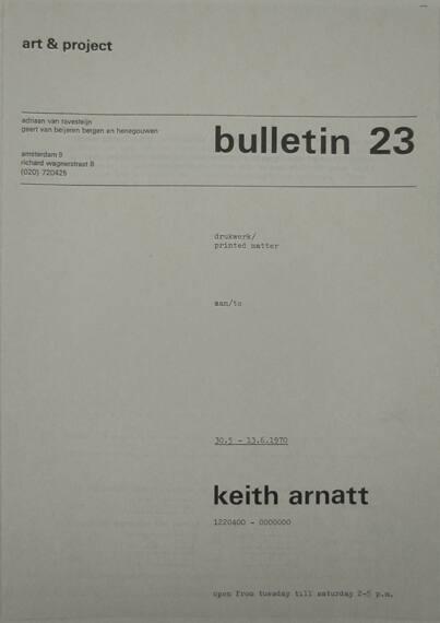 Art & Project Bulletin 23