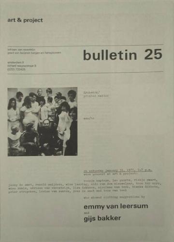 Art & Project Bulletin 25