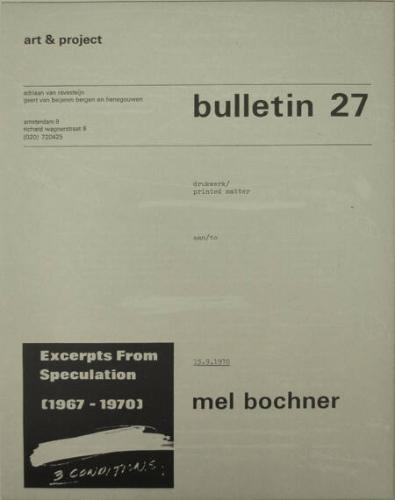 Art & Project Bulletin 27