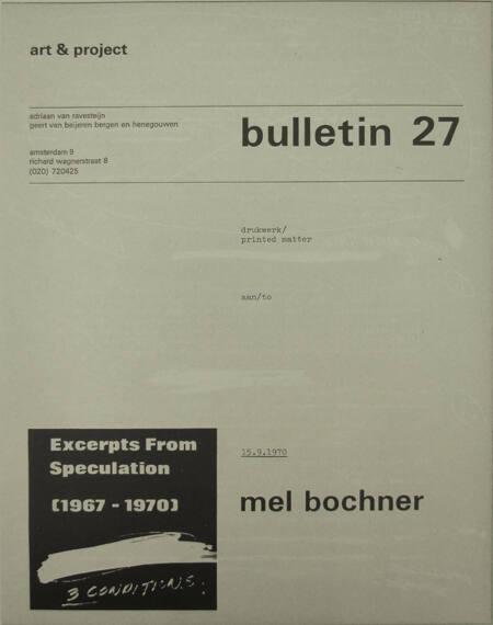 Art & Project Bulletin 27