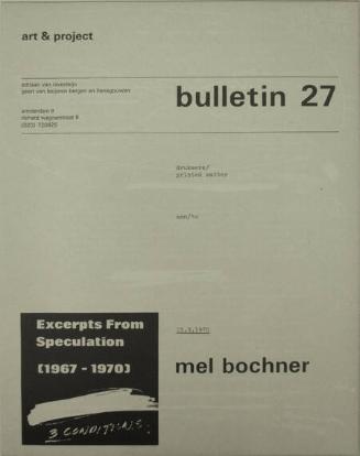 Art & Project Bulletin 27