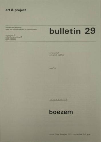 Art & Project Bulletin 29