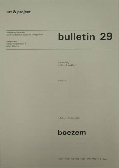 Art & Project Bulletin 29