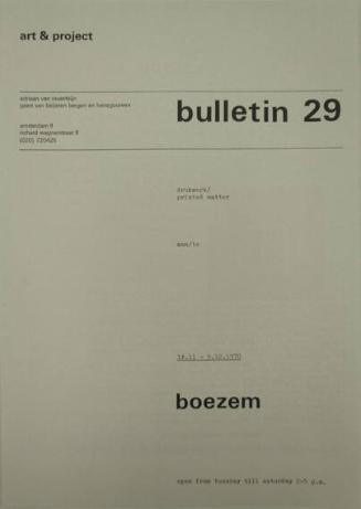 Art & Project Bulletin 29