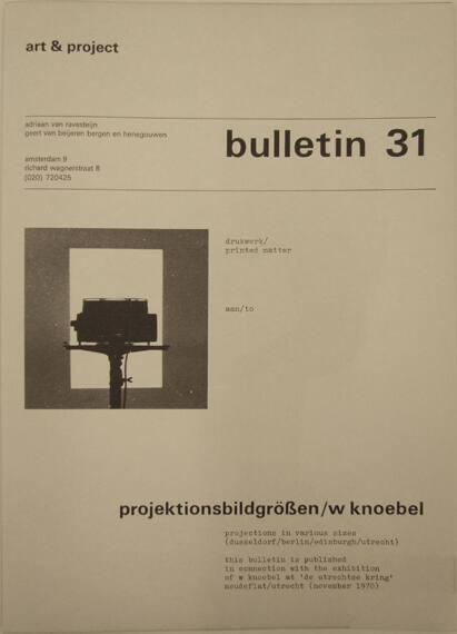 Art & Project Bulletin 31