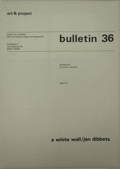 Art & Project Bulletin 36