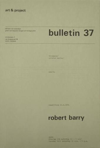 Art & Project Bulletin 37