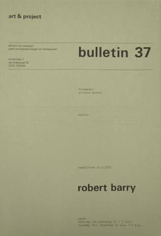 Art & Project Bulletin 37