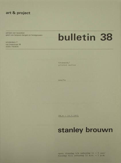 Art & Project Bulletin 38