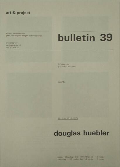 Art & Project Bulletin 39