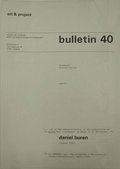 Art & Project Bulletin 40