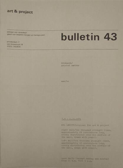 Art & Project Bulletin 43