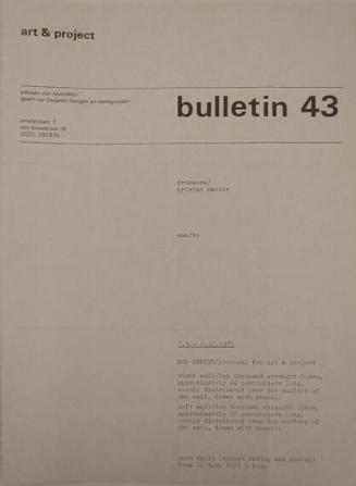 Art & Project Bulletin 43