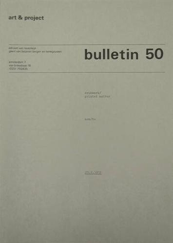 Art & Project Bulletin 50