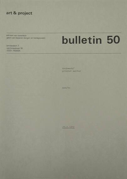 Art & Project Bulletin 50