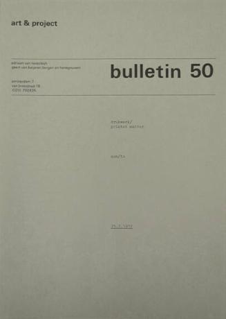Art & Project Bulletin 50