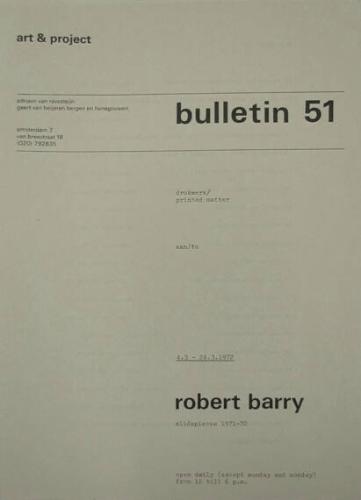Art & Project Bulletin 51