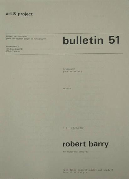 Art & Project Bulletin 51