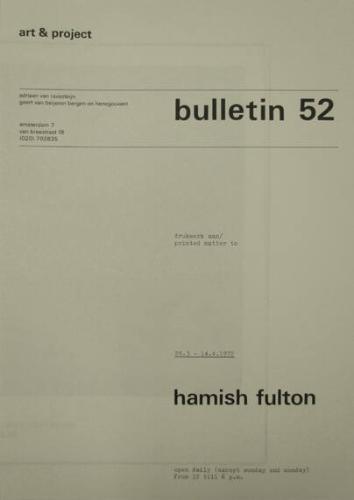 Art & Project Bulletin 52