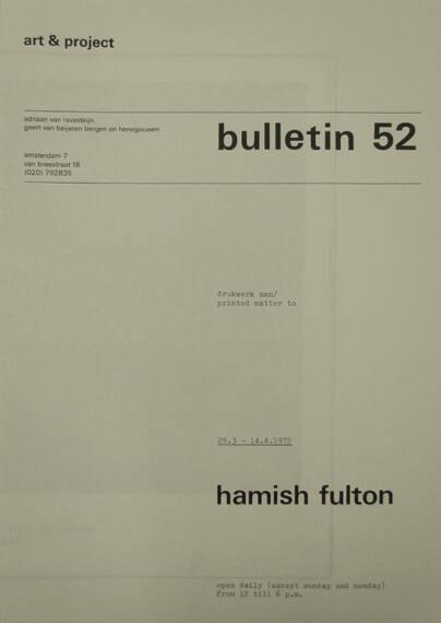 Art & Project Bulletin 52