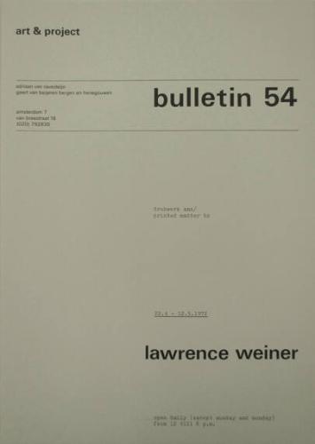 Art & Project Bulletin 54