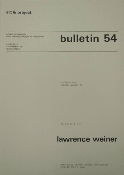 Art & Project Bulletin 54