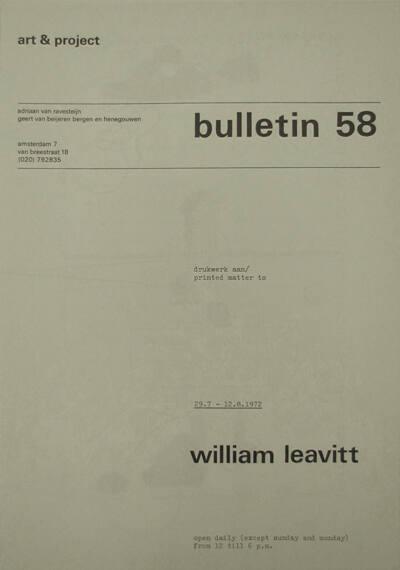 Art & Project Bulletin 58