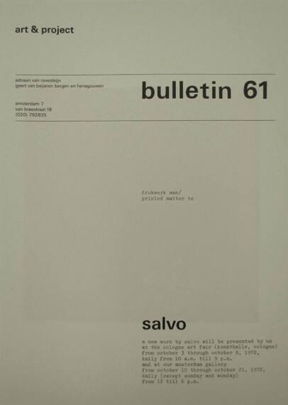 Art & Project Bulletin 61