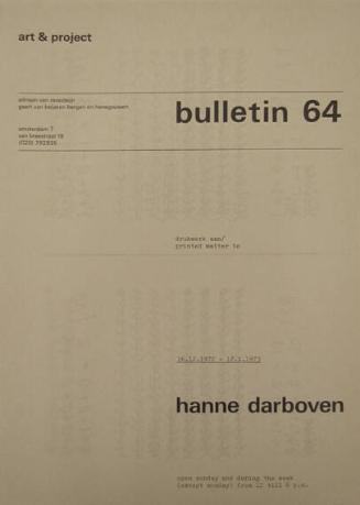 Art & Project Bulletin 64