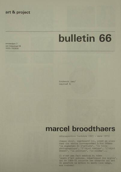 Art & Project Bulletin 66