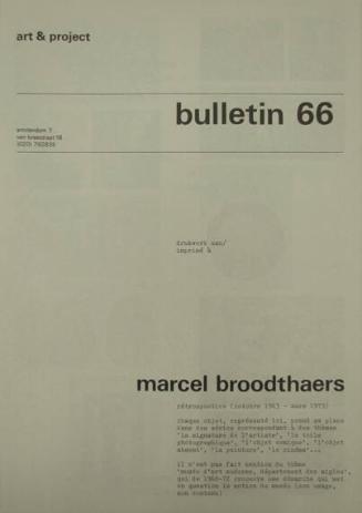 Art & Project Bulletin 66