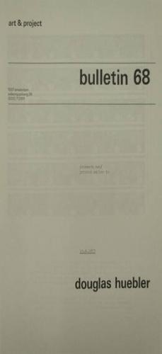 Art & Project Bulletin 68
