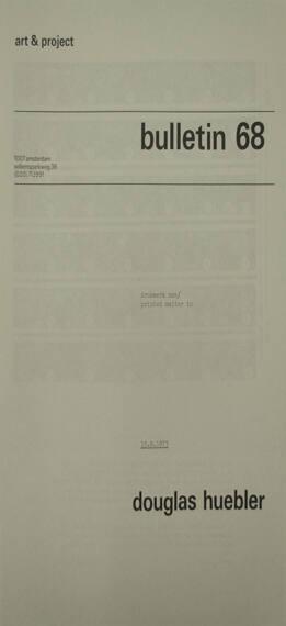 Art & Project Bulletin 68