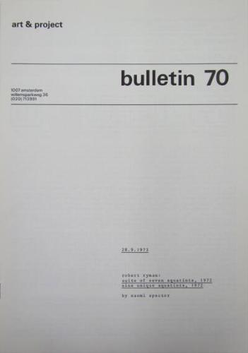Art & Project Bulletin 70