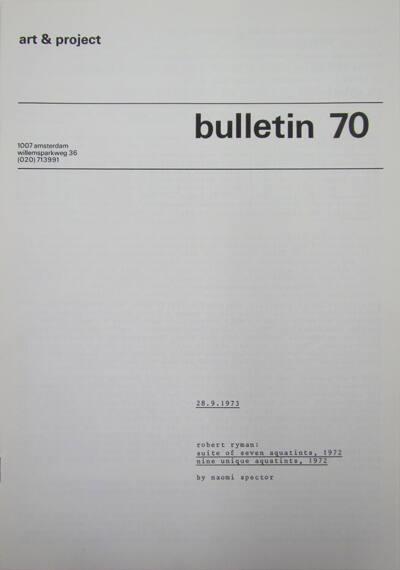 Art & Project Bulletin 70