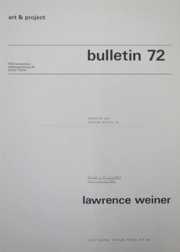 Art & Project Bulletin 72
