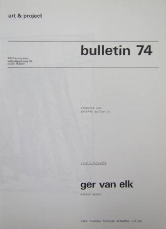 Art & Project Bulletin 74