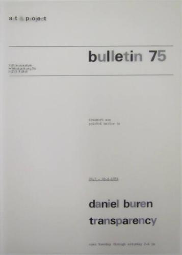 Art & Project Bulletin 75