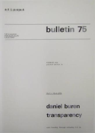 Art & Project Bulletin 75