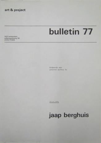 Art & Project Bulletin 77
