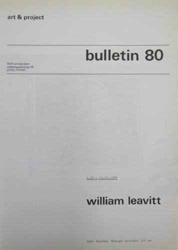 Art & Project Bulletin 80