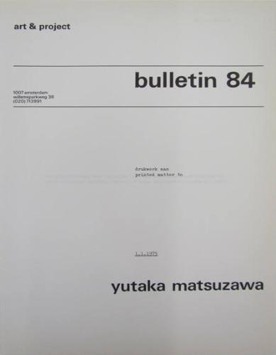 Art & Project Bulletin 84