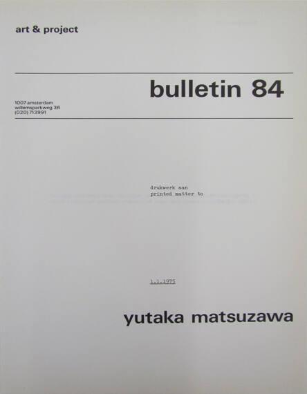 Art & Project Bulletin 84