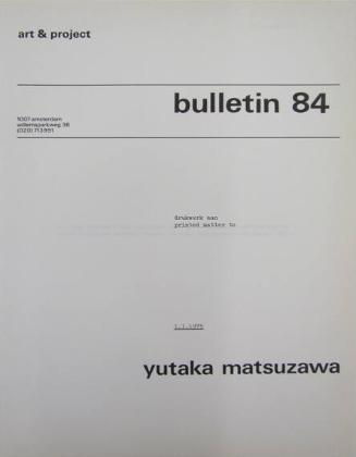 Art & Project Bulletin 84