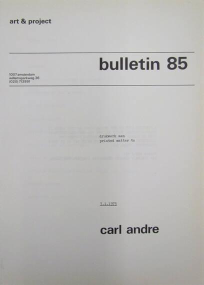 Art & Project Bulletin 85